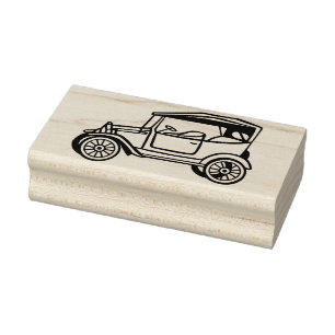 vintage car art stamp
