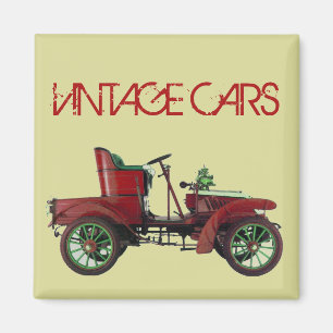 VINTAGE CAR AUTO RESTORATION AUTOMOTIVE Green Red Magnet