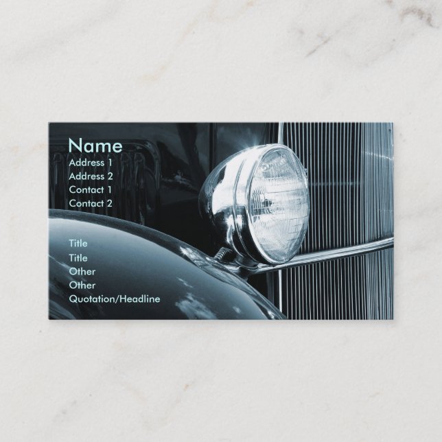 Vintage Car Business Card (Front)