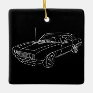 **VINTAGE CAR** CERAMIC ORNAMENT