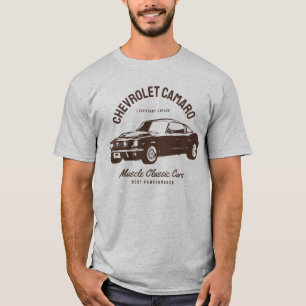 Vintage car Chevrolet camaro typography T-Shirt