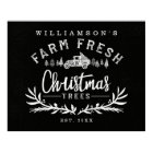 Vintage Car Christmas Tree Delivery Black & White