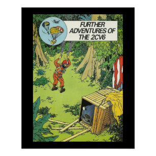 Vintage car Citroen 2cv in Italy Perfect Poster