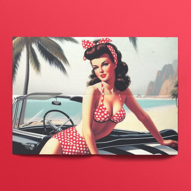 Vintage Car Classic Pin Up Tissue Paper (Creator Uploaded)