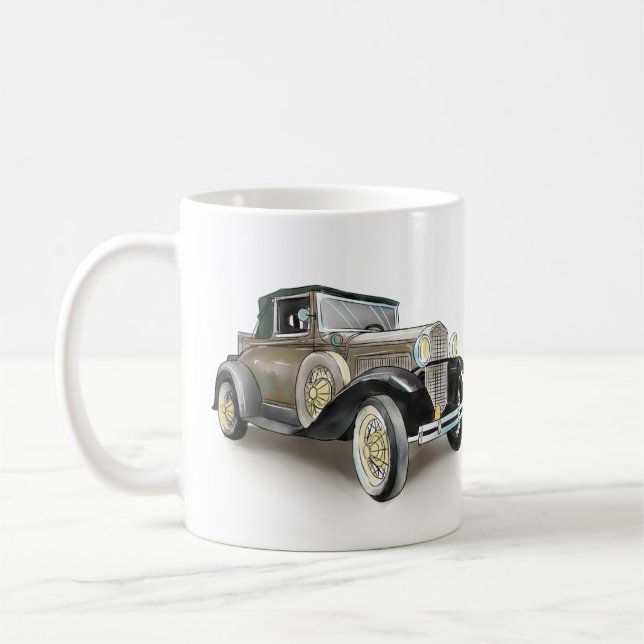 Vintage Car  Coffee Mug (Left)