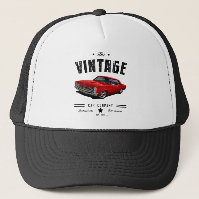 Vintage Car Company Red GTO Trucker Hat (Front)