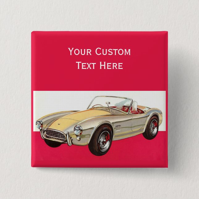 Vintage car custom button (Front)