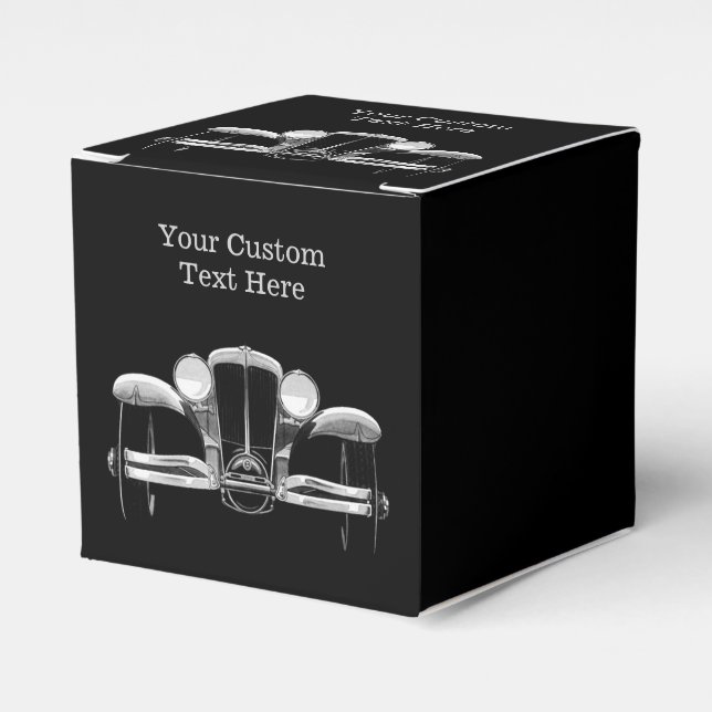 Vintage car custom favor boxes (Front Side)