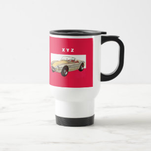 Vintage car custom monogram mugs