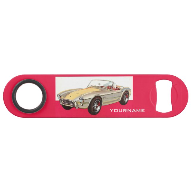 Vintage Car custom name bottle opener (Front (Horizontal))