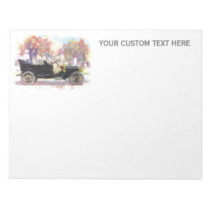Vintage car custom notepad