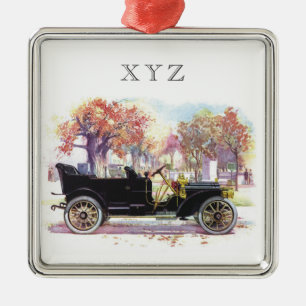 Vintage car custom ornament