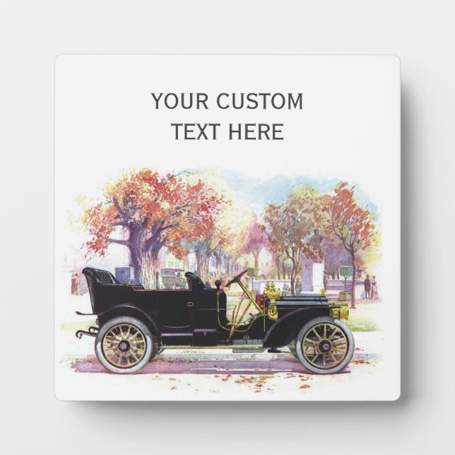 Vintage car custom plaque (Front)