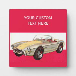Vintage car custom plaque