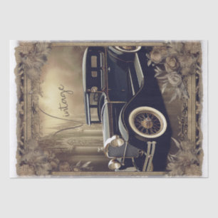 Vintage Car Decoupage Tissue Paper