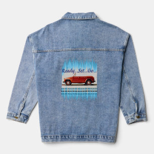 vintage car denim jacket
