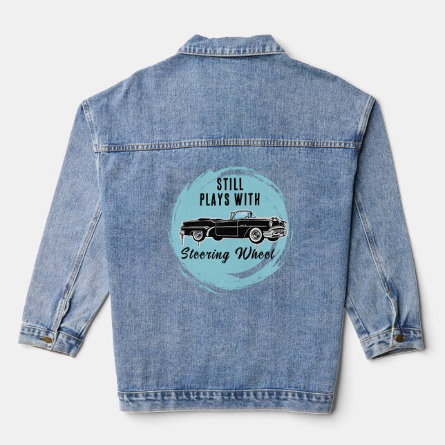 vintage car denim jacket (Back)