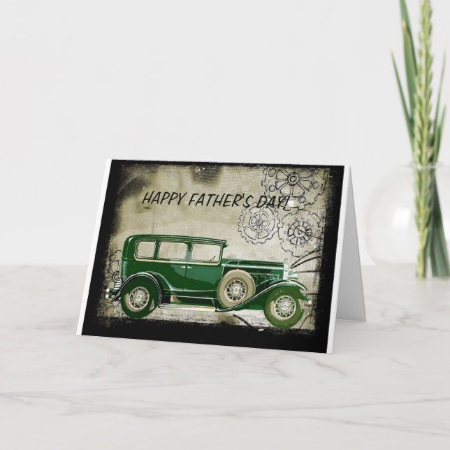 Vintage Car Father's Day Card (Front)