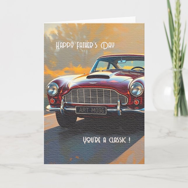Vintage Car Father's Day Card (Front)