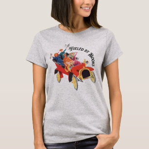 Vintage Car Fuelled By Books Book Lover T-Shirt