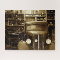 Vintage Car Garage and Repair Shop 