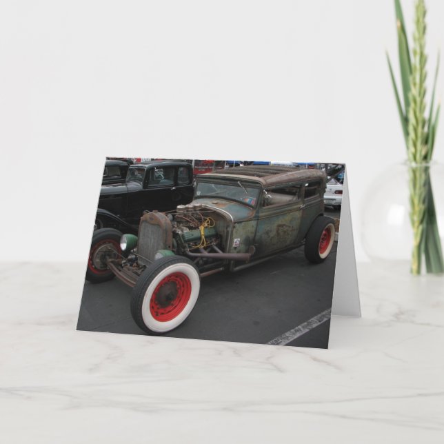 Vintage Car Greeting Card! Card (Front)