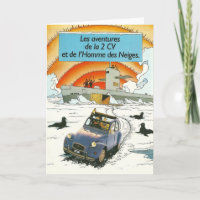 Vintage car greetings card | Citroen 2cv | French
