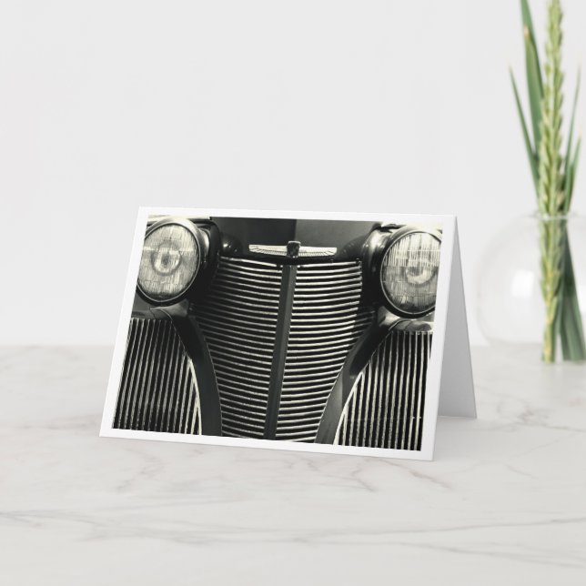 Vintage Car Grill Card (Front)