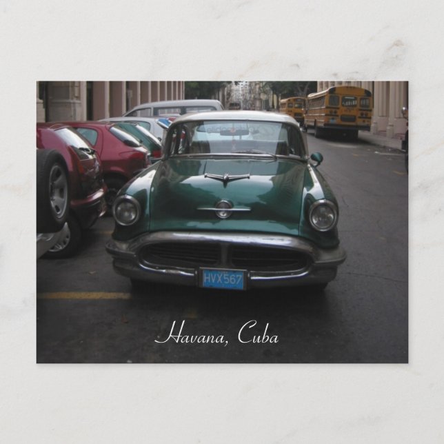 vintage car havana postcard (Front)