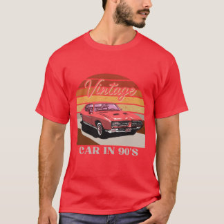 Vintage Car In 90 s gift girl gift T-Shirt