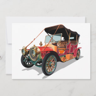 Vintage car invitation