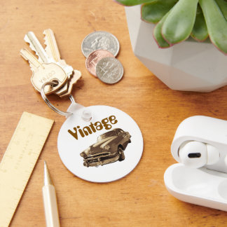 Vintage Car Keychain | Retro Classic Car Accessory