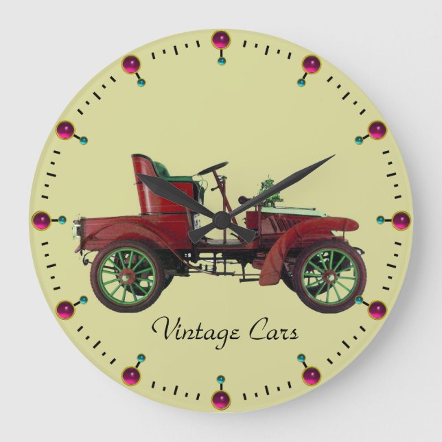 VINTAGE CAR LARGE CLOCK (Front)