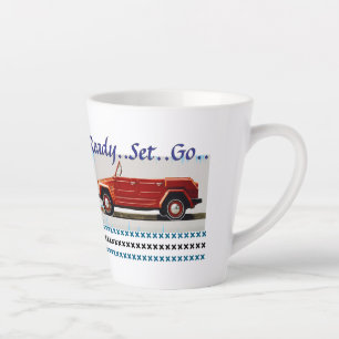 vintage car latte mug