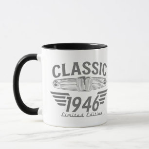 Vintage Car Lover 1946 Made in 1946 80th Birthday Mug
