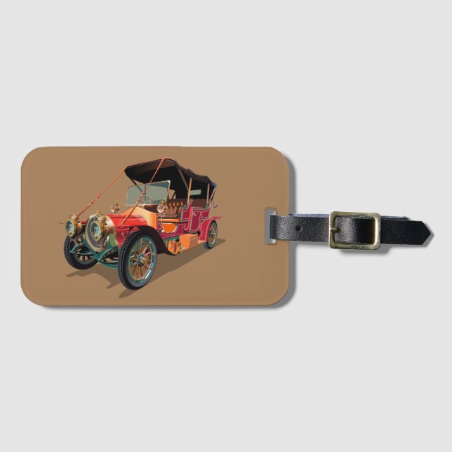 Vintage car luggage tag (Front Horizontal)
