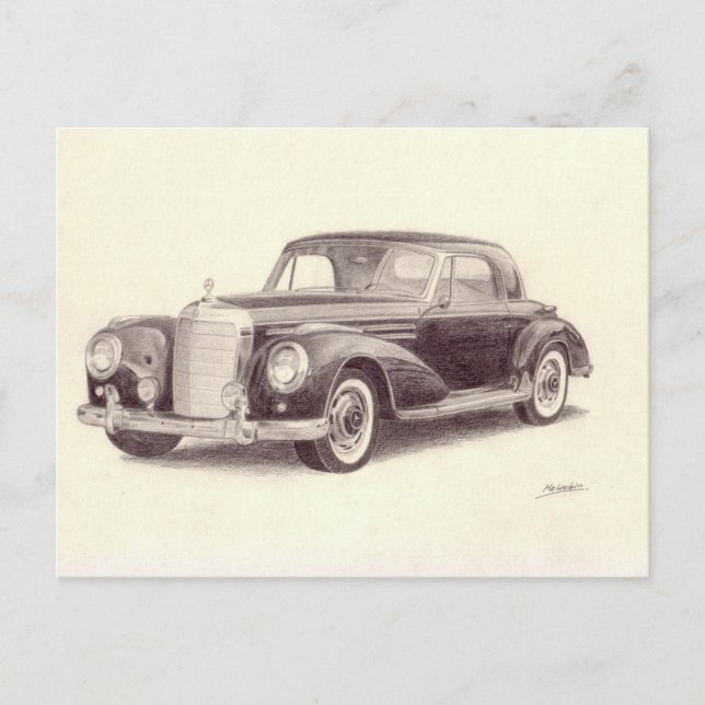 Vintage Car: Mercedes Benz 300S Postcard (Front)