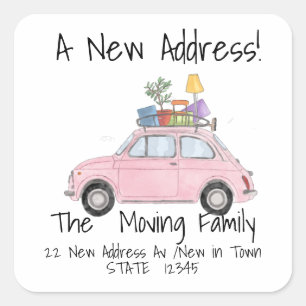 Vintage car moving stuff envelope seal