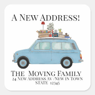 Vintage car moving stuff envelope seal