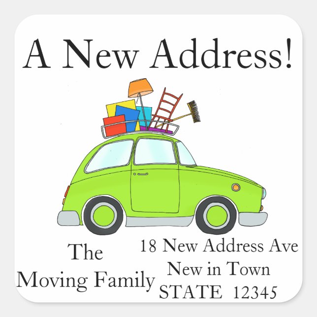 Vintage car moving stuff envelope seal (Front)