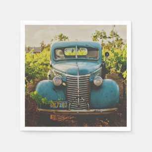 VINTAGE CAR NAPKINS WEDDING
