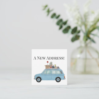 Vintage car New address card