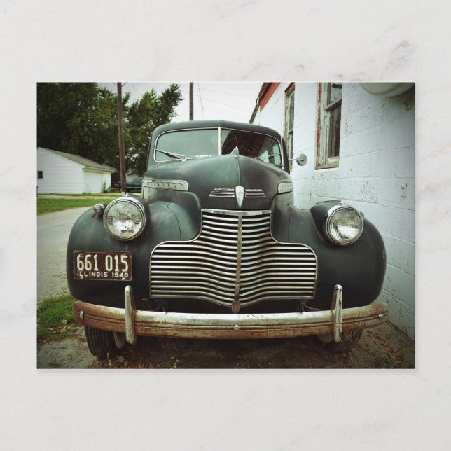 Vintage Car on Route 66 Postcard (Front)