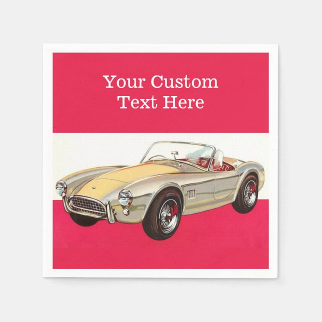 Vintage car paper napkins (Front)