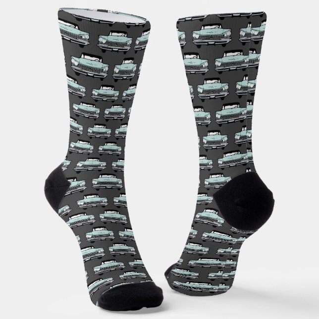 Vintage Car Pattern Socks (Angled)