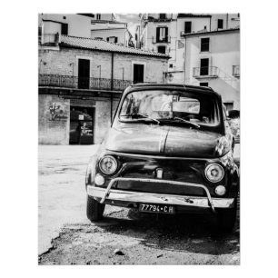 Vintage car Perfect Poster Fiat 500 Italy