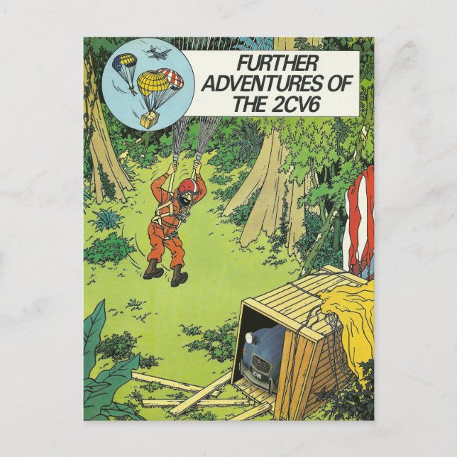 Vintage car Postcard | Citroen 2cv | France (Front)