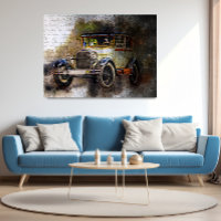 Vintage Car Poster Nostalgic Automotive Art