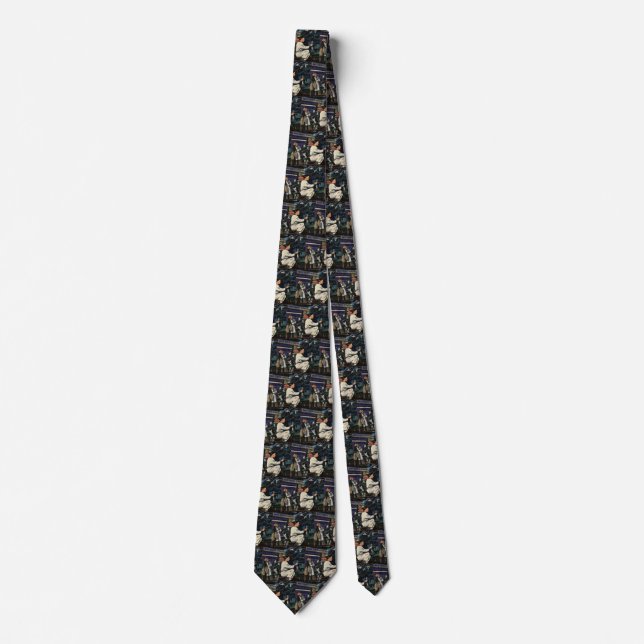Vintage Car Repair Service Business Auto Mechanic  Tie (Front)
