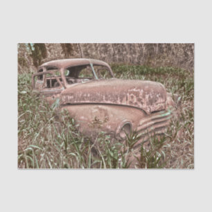 Vintage Car Retro Rustic Old Tissue Paper
